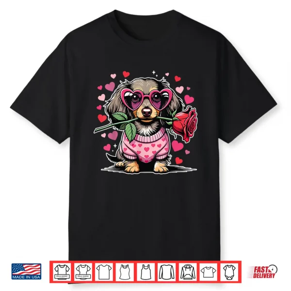 Cute Dachshund Valentines Day Dog Valentine Lover Shirt