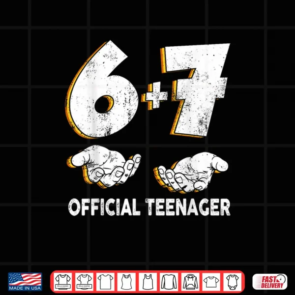 Design 6 7 Birthday Official Teenager 13 Year Old 13th Birthday Boy Shirt