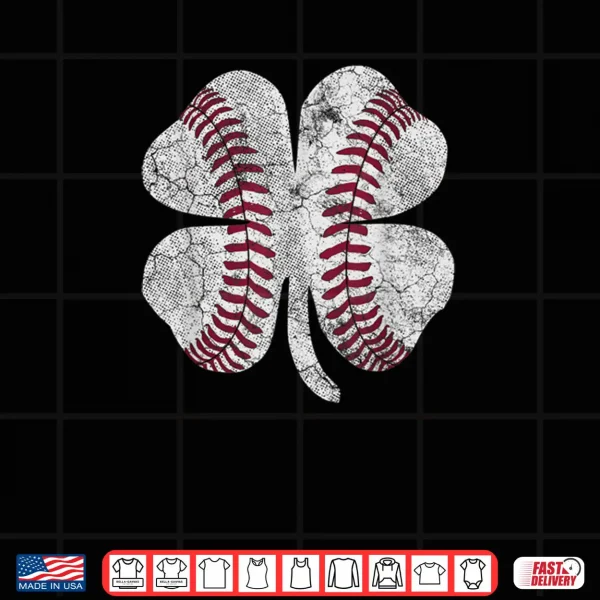 Design Baseball Shamrock St. Patricks Day Saint Paddys Irish Boys Shirt