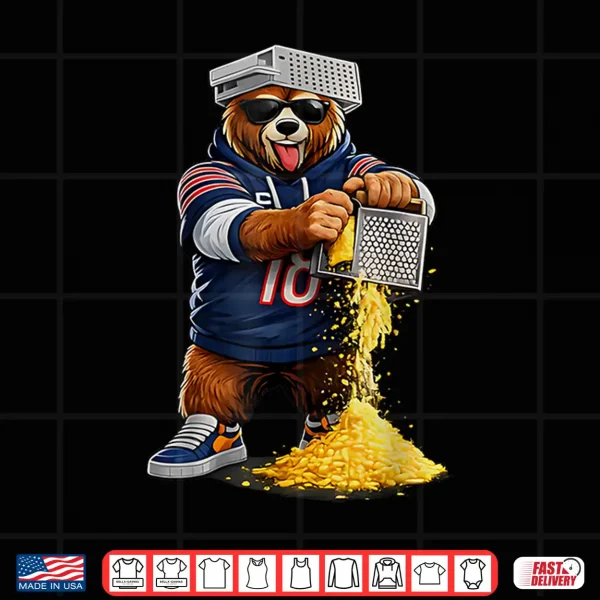 Design Bear with Cheese Grater Hat and Sunglasses Shirt 3