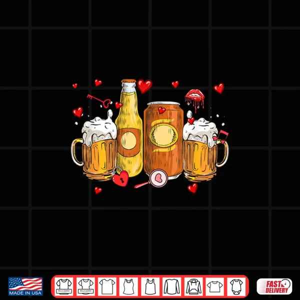 Design Beer Collection Valentines Day Matching Drinker Family Shirt