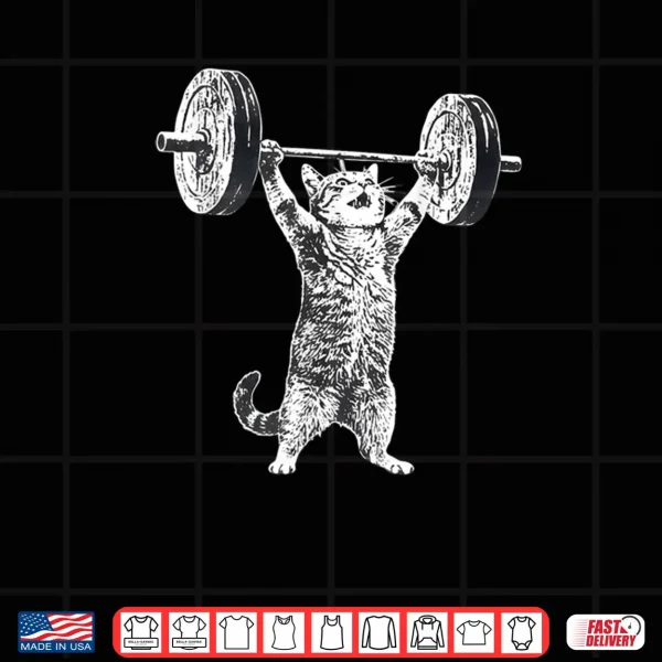 Design Cat Gym Funny Deadlift Cat Meme Shirt