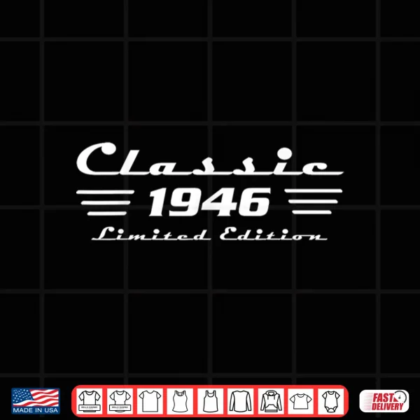 Design Classic 80 Birthday Decorations Men 80yr 1946 80th Birthday Shirt