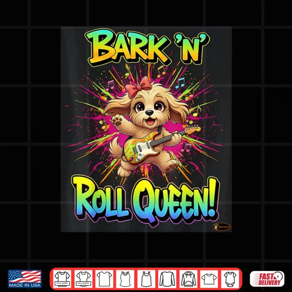 Cute Rock Puppy Guitar Shirt 4 Design Cute Rock Puppy Guitar Shirt