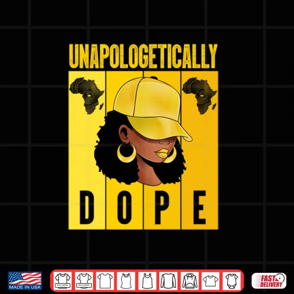 Design Dope African American Afro Queen Sassy Black Woman with Cap Shirt