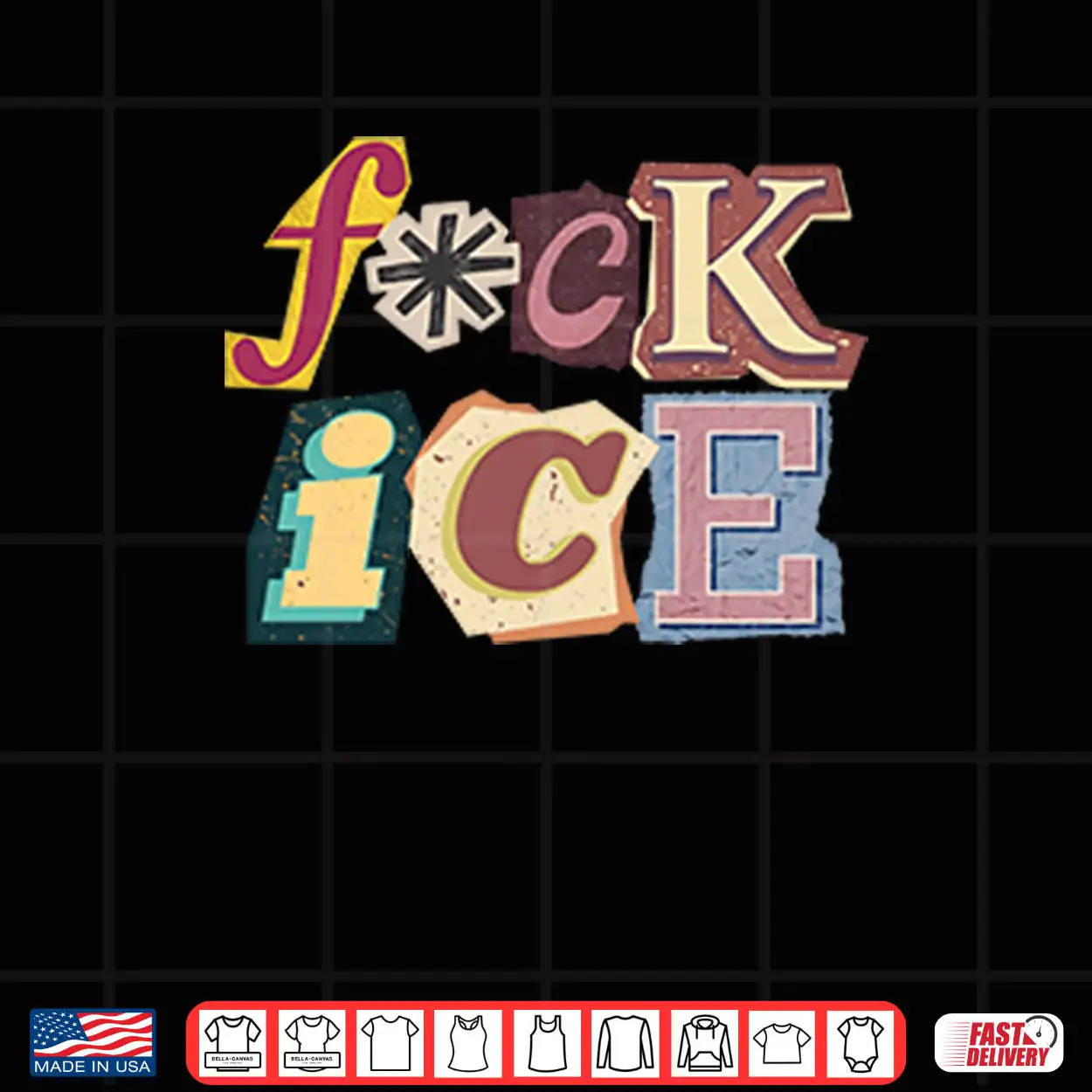 Fuck ICE Magazine Letters Shirt Fuck ICE Magazine Letters Shirt