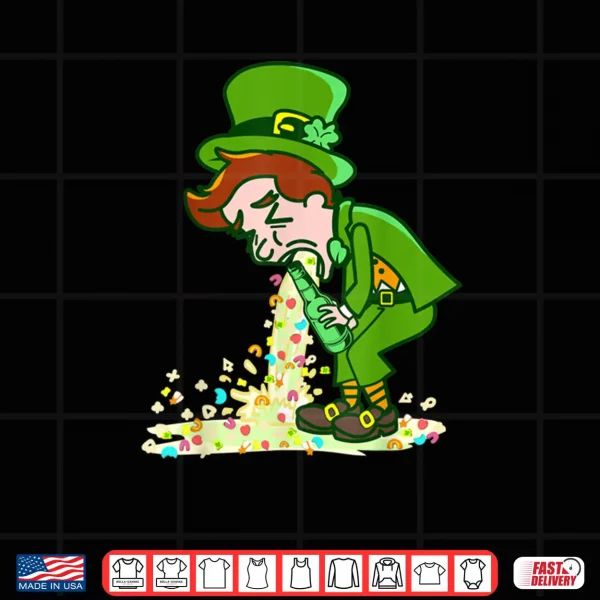Funny St Patricks Day Puking Leprechaun Shirt Drinking Tee Shirt 4 Design Funny St Patricks Day Puking Leprechaun Shirt Drinking Tee Shirt