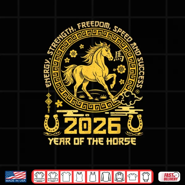 Happy Lunar Chinese New Year of The Horse 2026 Zodiac Shirt 4 Design Happy Lunar Chinese New Year of The Horse 2026 Zodiac Shirt
