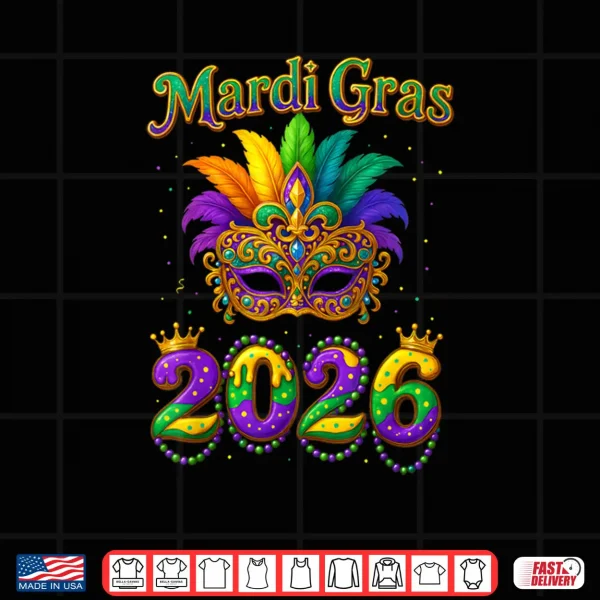 Design Happy Mardi Gras 2026 Jester Hat Carnival Shirt