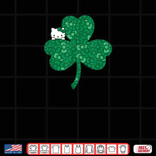 Design Hello Kitty Clover Bows Saint Patricks Day Shirt
