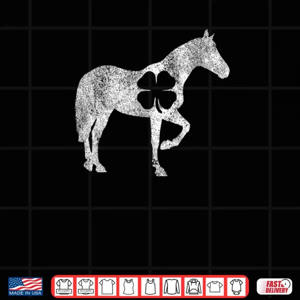 Design Horse Irish Shamrock St. Patricks Day Saint Paddys Girl Shirt