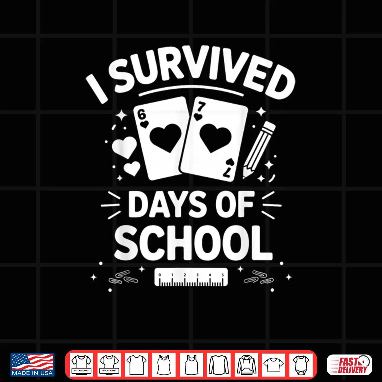 I Survived 67 Days of School Cards Teachers Students Hearts Shirt I Survived 67 Days of School Cards Teachers Students Hearts Shirt
