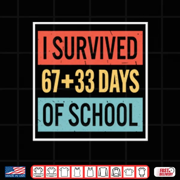 Design I Survived 6733 Days Of School Shirt