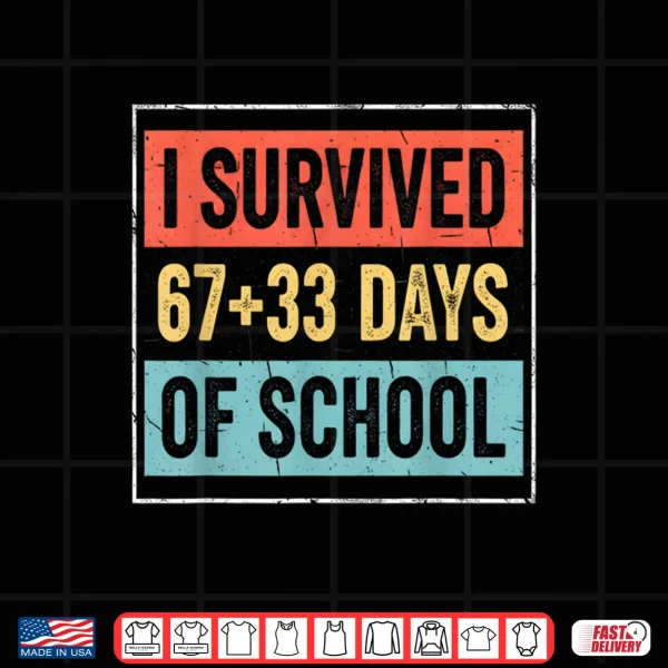 Design I Survived 6733 Days of School 100 Days of School Shirt