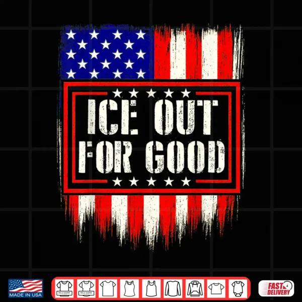 Design Ice Out for Good America Flage Protest Shirt Mens Shirt