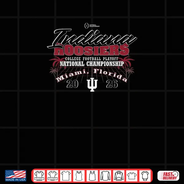 Design Indiana Hoosiers CFP National Championship 2026 Black Shirt