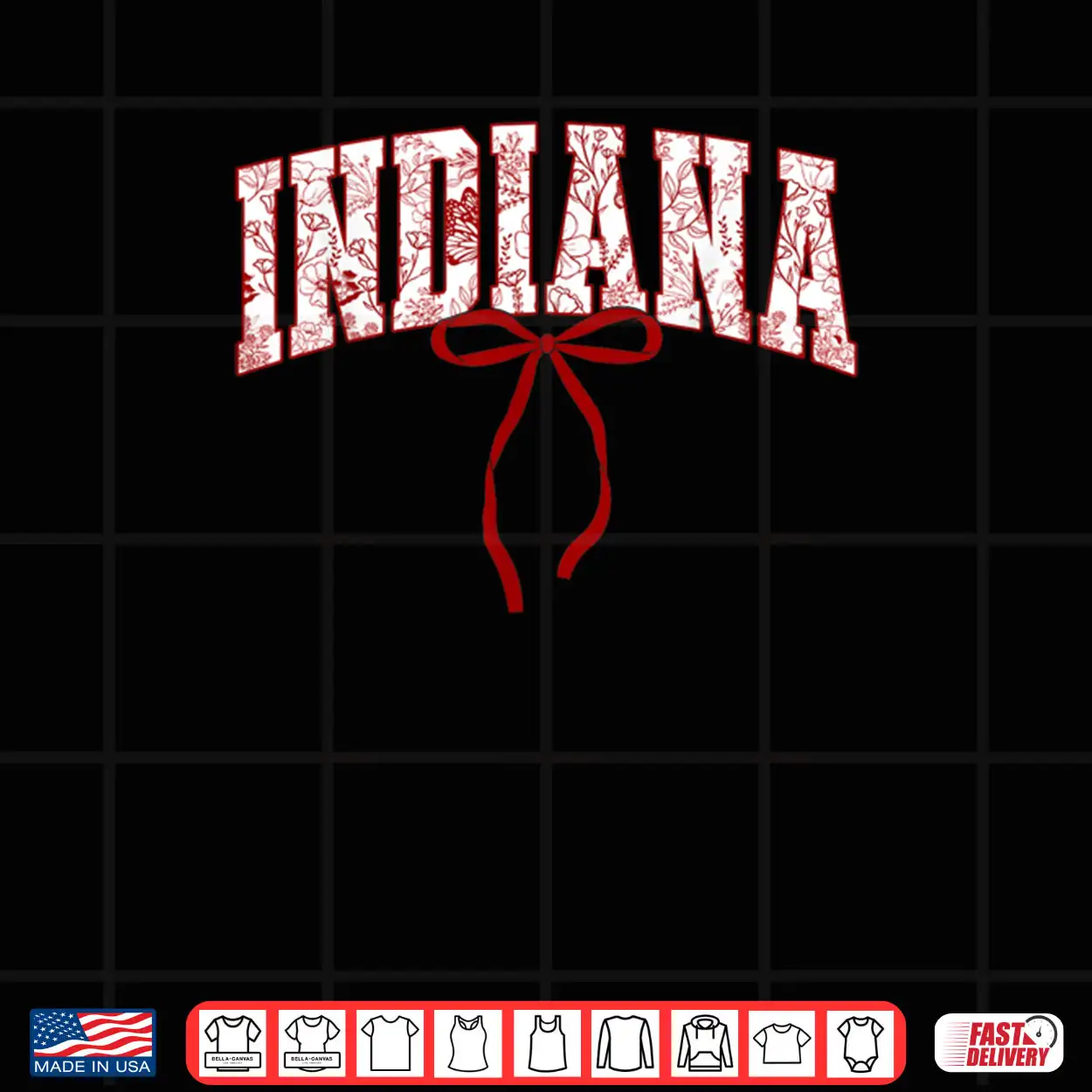 Indiana Vintage Athletic Sports Red Coquette Bow 80s 90s Shirt Indiana Vintage Athletic Sports Red Coquette Bow 80s 90s Shirt