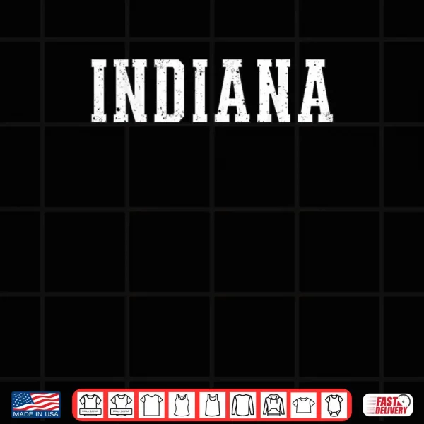 Design Indiana Vintage Athletic Sports red Style 80s 90s Shirt