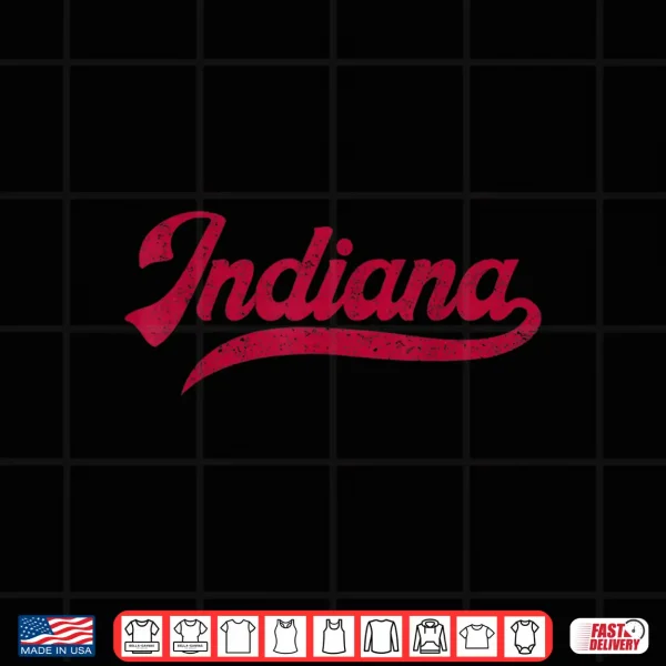 Design Indiana in Vintage Athletic Sports Style 80s 90s Shirt
