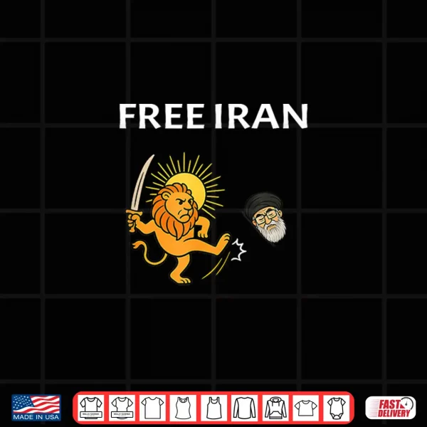 Design Iran Freedom is Near Iran Flag Symbol with Free Lion Shirt Shirt
