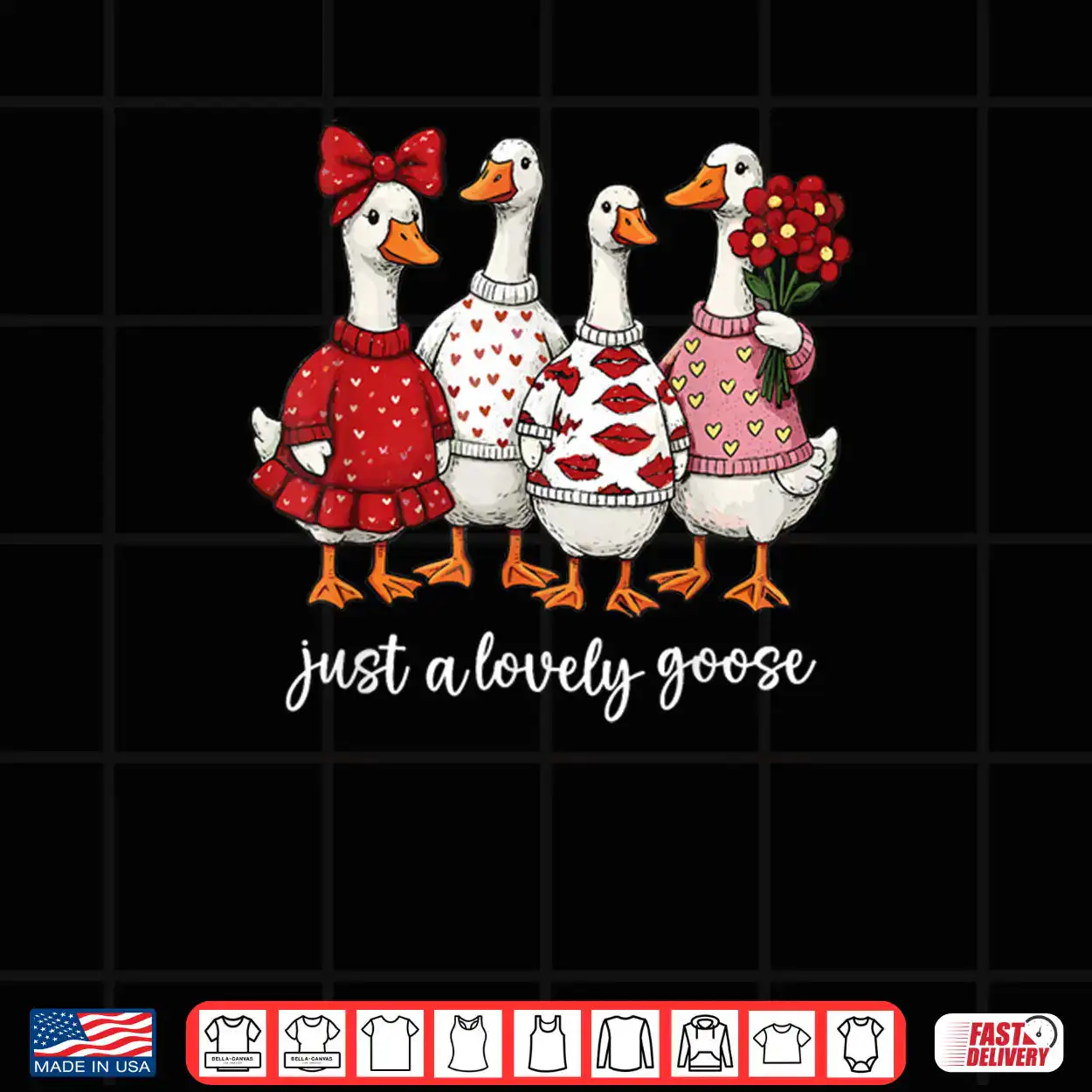 Just A Lovely Goose Cute Silly Goose Valentine’s Day Shirt Just A Lovely Goose Cute Silly Goose Valentine’s Day Shirt