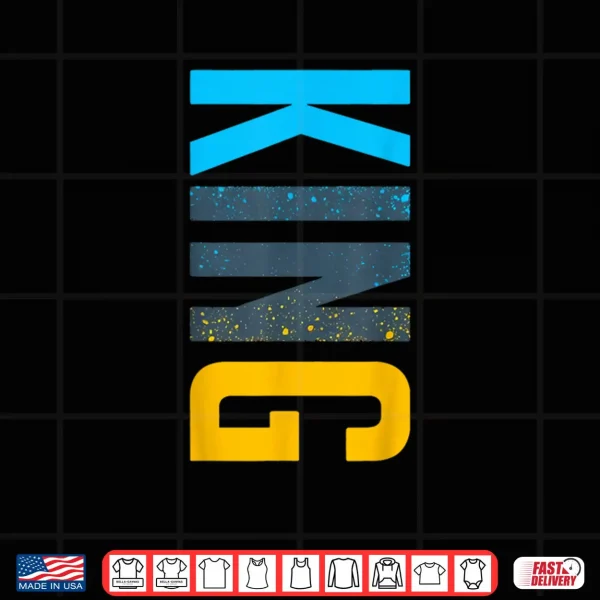 Design King Vertical Streetwear Matching Gamma Blue Shirt