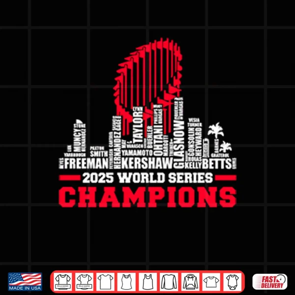 Design LA Baseball 2025 All Team Player Champions Shirt