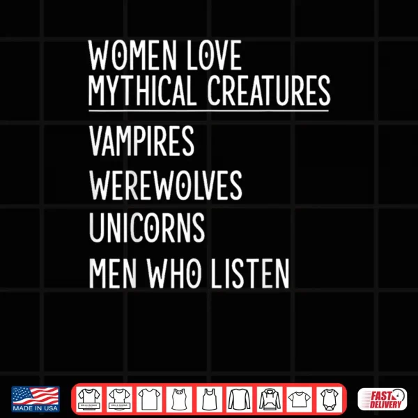 Design Love Mythical Creatures Vampires Werewolves Unicorns Shirt