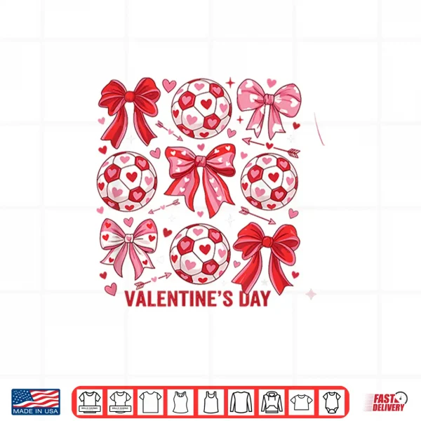 Design Love Soccer WomenS Football ValentineS Day Design Shirt