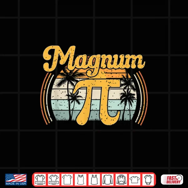 Design Magnum Pi Math Pi Day Retro Shirt