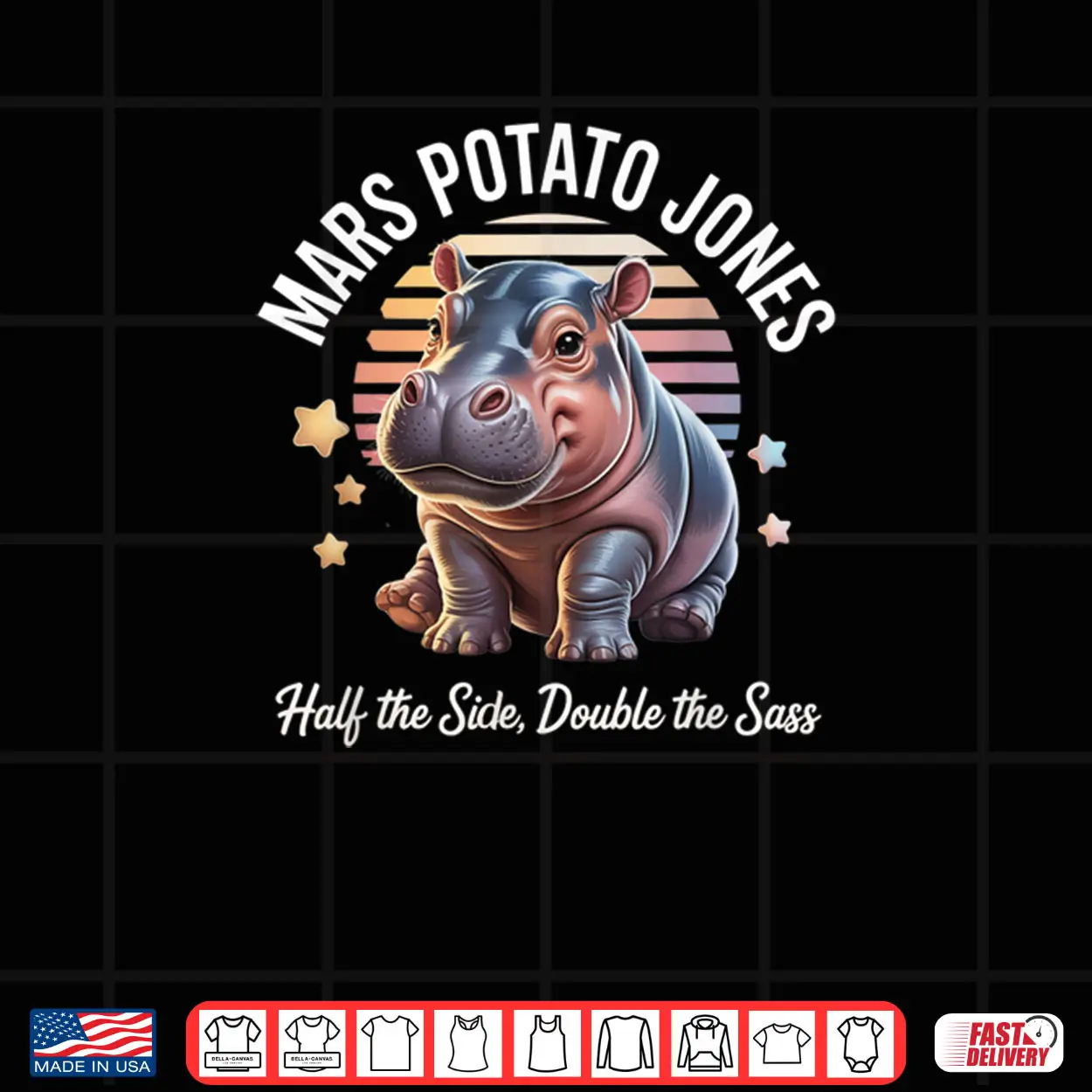 Mars Potato Jones Hippo Humor Animal Lovers Shirt Mars Potato Jones Hippo Humor Animal Lovers Shirt