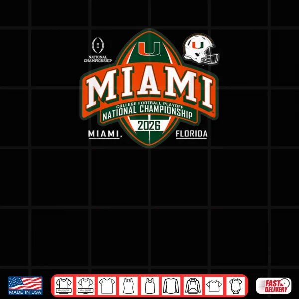 Design Miami Hurricanes CFP National Championship 2026 Crest Black Shirt