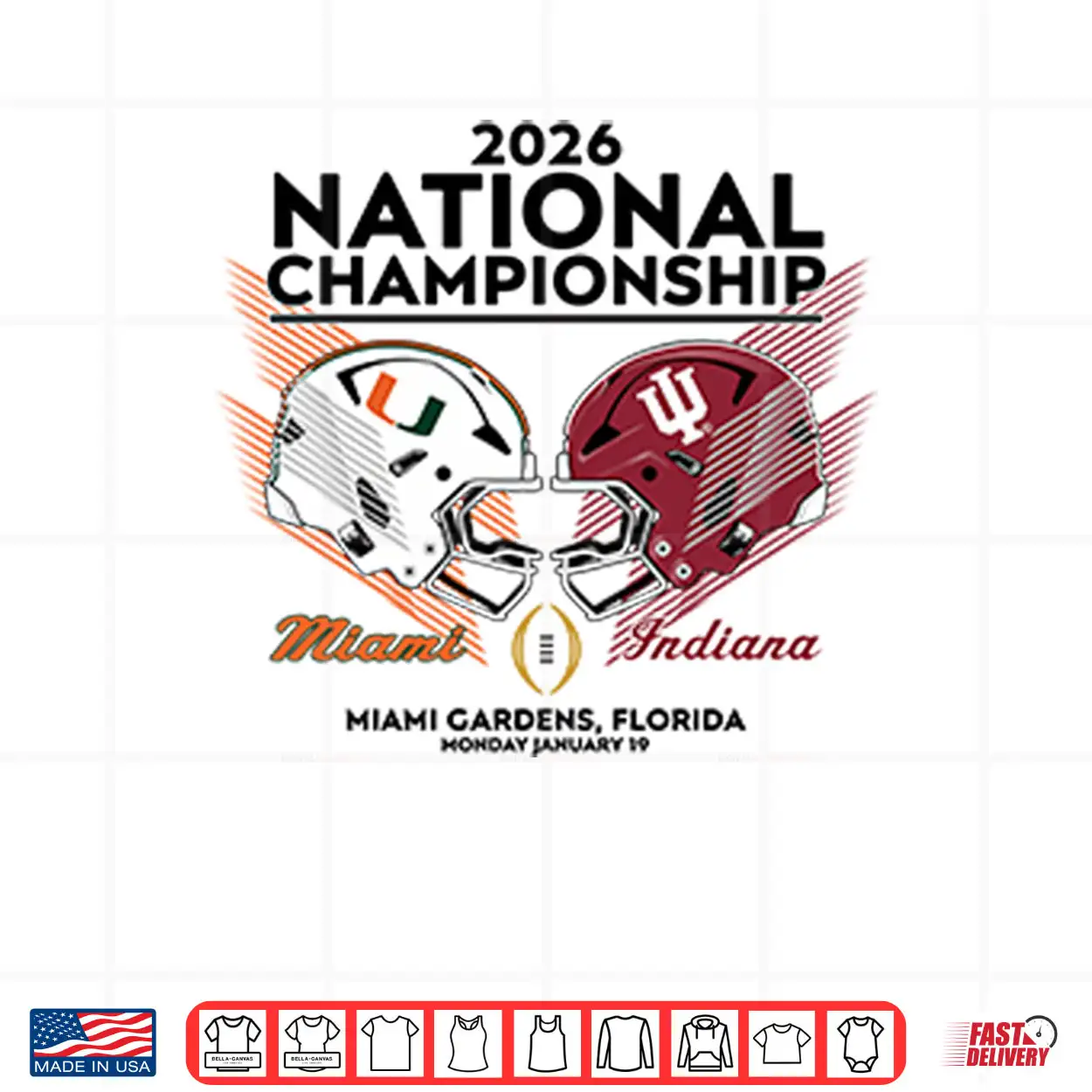 Miami Vs Indiana CFP National Championship 2026 Shirt Miami Vs Indiana CFP National Championship 2026 Shirt