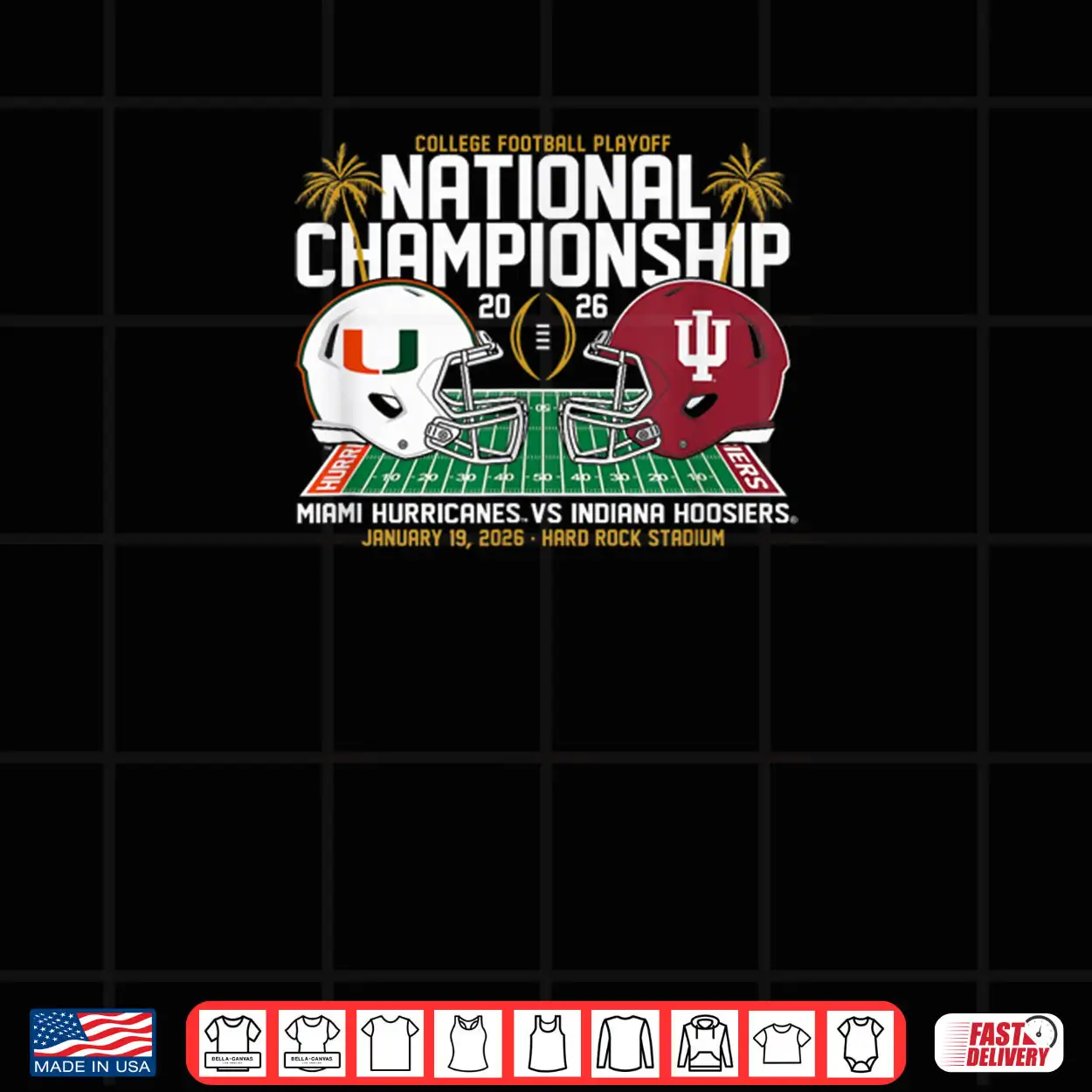Miami vs Indiana CFP National Championship 2026 Helmets Shirt Miami vs Indiana CFP National Championship 2026 Helmets Shirt