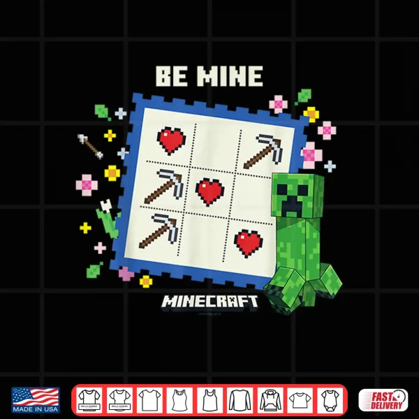 Design Minecraft Valentines Day Be Mine Creeper Valentines Card Shirt