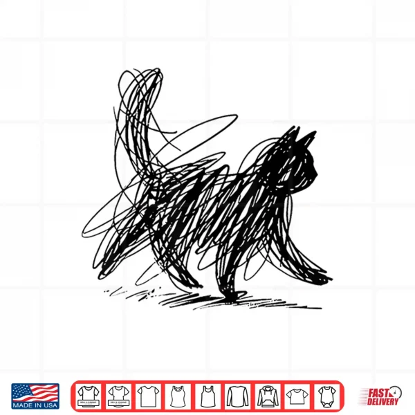 Design Minimalist cat Art Shirt