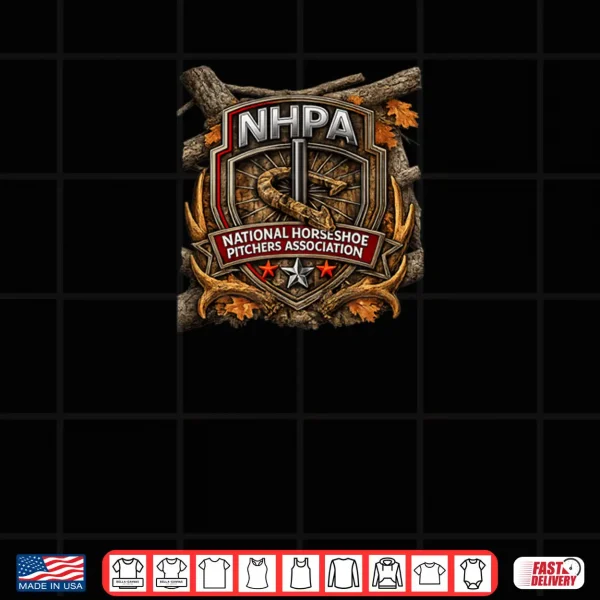 Design National Horseshoe Pitchers Association NHPA Camo Logo Front Shirt