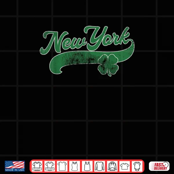 Design New York Shamrock St. Patricks Day Saint Paddys Irish Gift Shirt