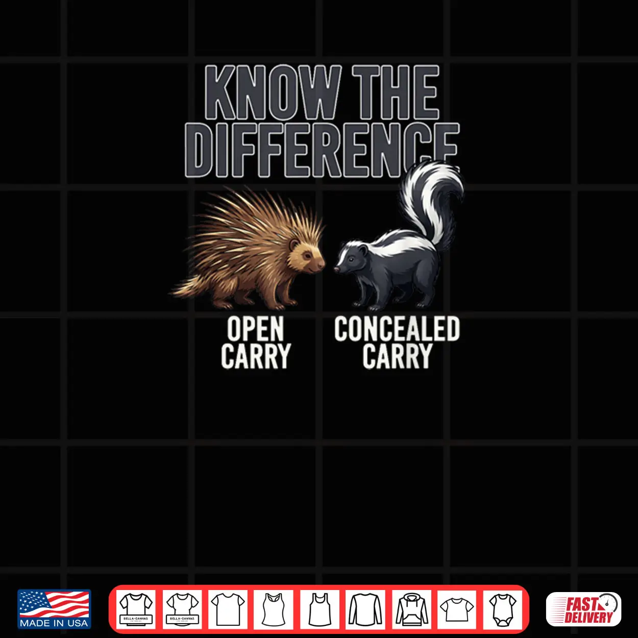 Open vs Concealed Carry Know The Difference Porcupine Skunk Shirt Open vs Concealed Carry Know The Difference Porcupine Skunk Shirt
