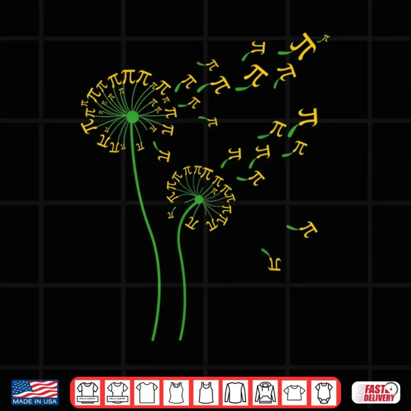 Design Pi Dandelion Pi day Dandelion 3.14 Pi Number Math Dandelion Shirt