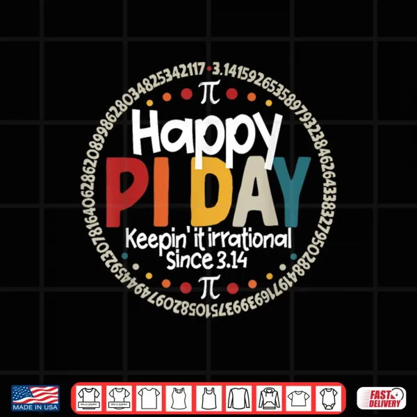 Design Pi Shirt for Teacher Vintage 3.14 Pi Digits Happy Pi Day Shirt