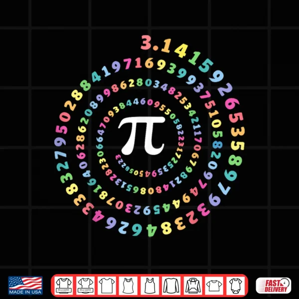 Design Pi Spiral Novelty Pi Day T Shirt Shirt