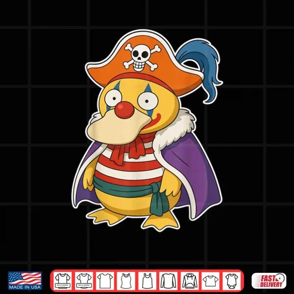 Design Pirate Clown Duck Anime Shirt