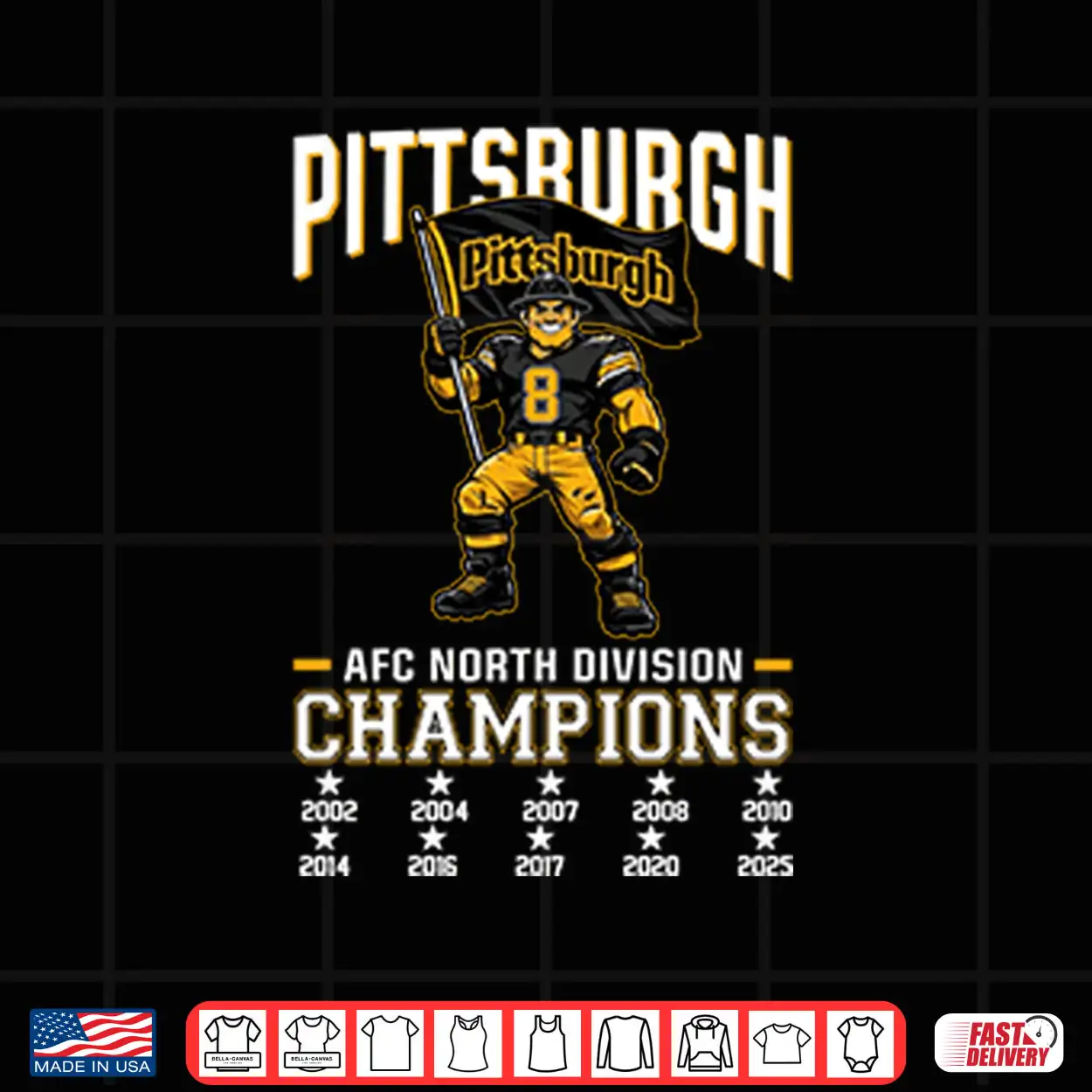 Pittsburgh Football 2025 AFC North Division Champs Shirt Pittsburgh Football 2025 AFC North Division Champs Shirt