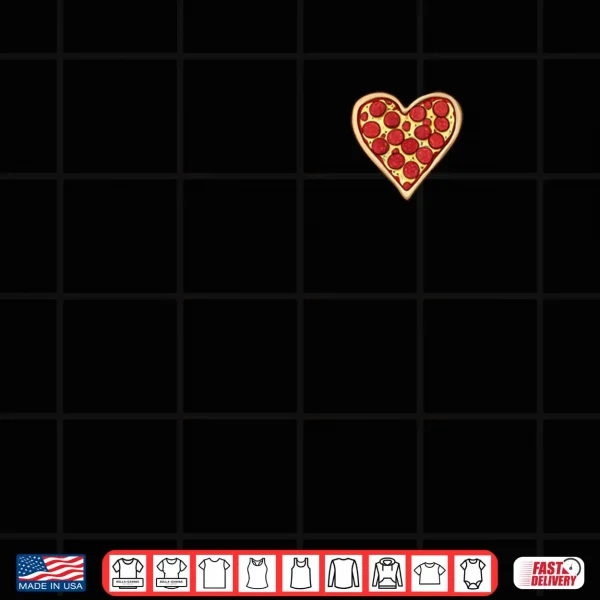 Design Pizza Love Valentines Day Heart Minimalist Shirt