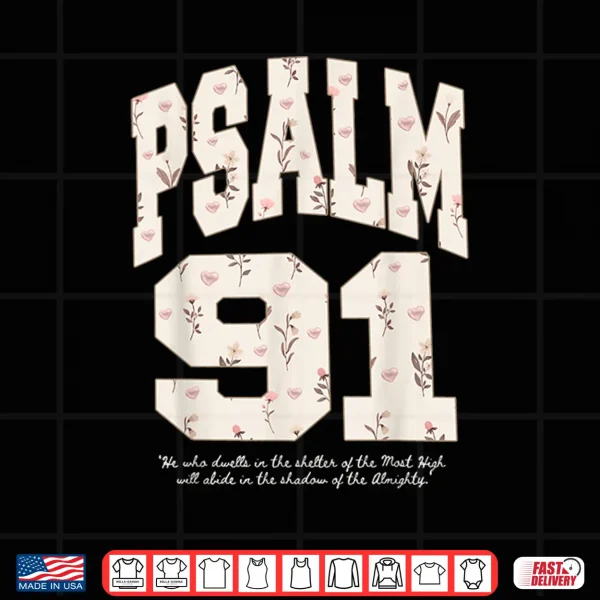 Design Psalm 91 My Refuge Christian Faith Varsity Design Women Shirt