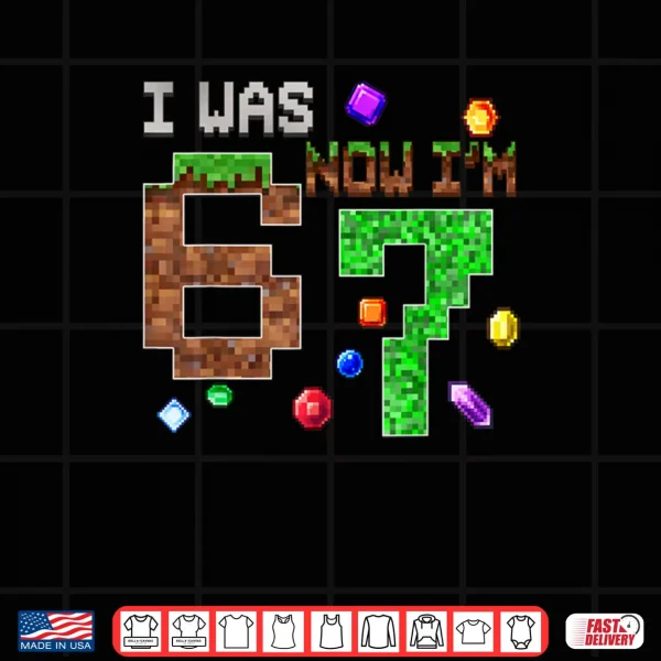 Design Retro I was 6 Now Im 7 Birthday Gift Cute Shirt