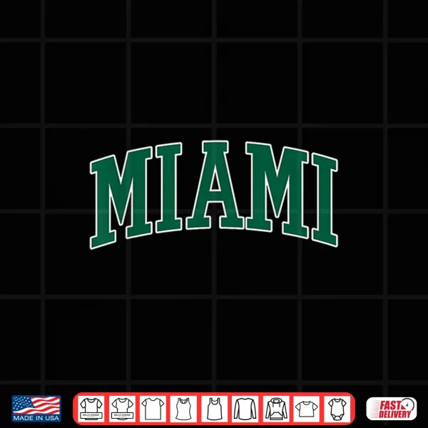 Design Retro Miami Men Miami Women Vintage Classic Orange Shirt