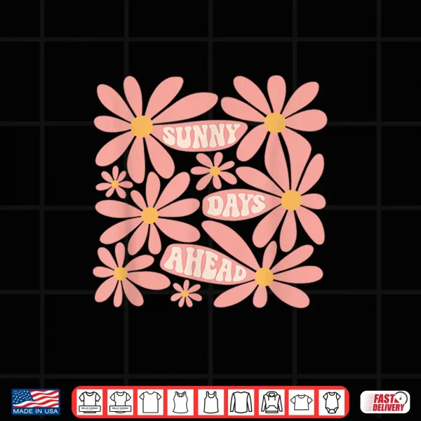 Design Retro Sunny Day Ahead Summer Floral WomenS Casual Wear Shirt