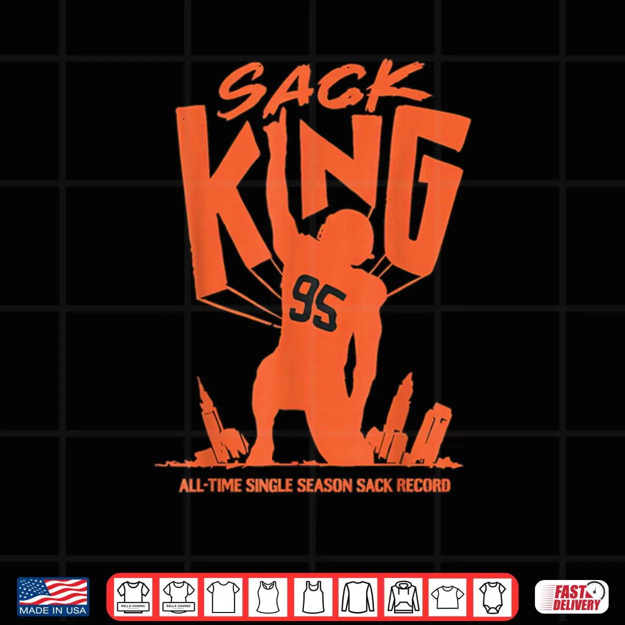 Sack King Myles Sack Record Shirt Sack King Myles Sack Record Shirt
